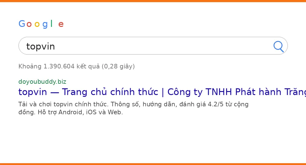 Cách tìm topvin trên Google